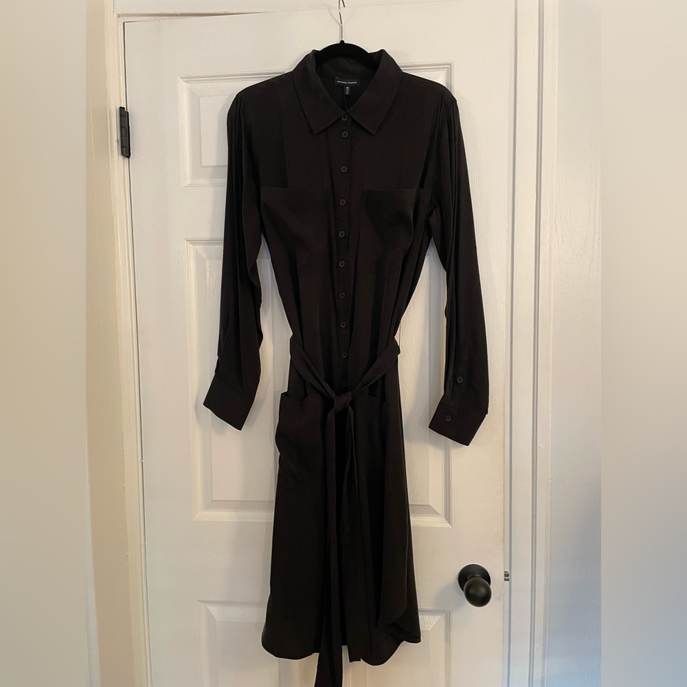 Washed silk shirtdress by Universal Standard.
